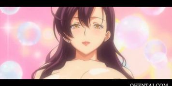 Anime newbie sucking cock in threesome