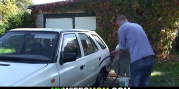 Blonde mom in law taboo sex outdoors