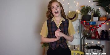sexy redhead has intense orgasm with black vibe