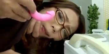 Office girl Ibuki has her shaved pussy teased at work