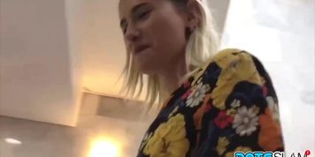 Petite Blonde Agrees For A Fuck After A Night Out