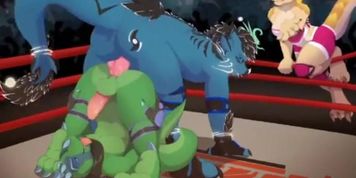 Jasonafex the Dragon getting ass-fucked in boxing rin