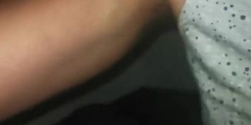 College guy jacks off big curved dick