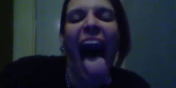 Megan Zass Super Long Tongue!!!