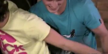 Straight boy fucked in ironic shirt