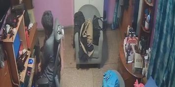 Son Having Fun With Step Mom Captured In Cctv Cam