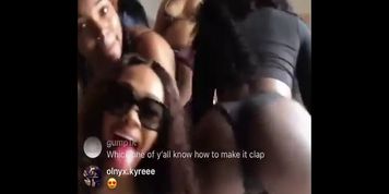 Instagram THOT party Live !! Crazy Ass Cheeks Cali Bitches Before Video Shoot