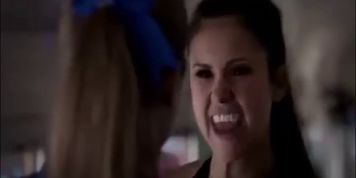 Vampire Elena Bites Cheerleader