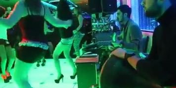 Scorching turkish honeys Dancing in nightclub