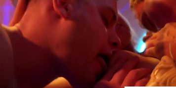 Cocksucking party babes get pounded
