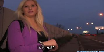 HornyAgent Curvy blonde accepts sex for money offer (Candy Caine)