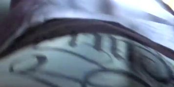 Striped strap upskirt
