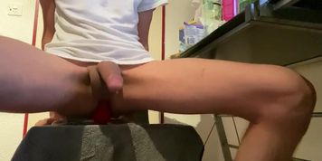 Milking cum out of my huge monstercock