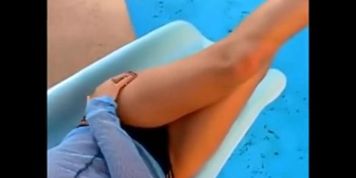 Poolside Masturbation Session