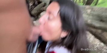Picked Up a Girl with a Skate and Fucked Her in the Park on a Tree in Public (Katty West)