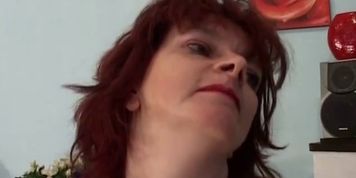 REAL GRANNY PORN - Redhead granny practicing anal sex