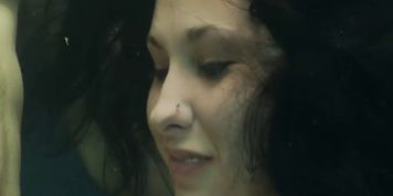 Underwater sex on the pool