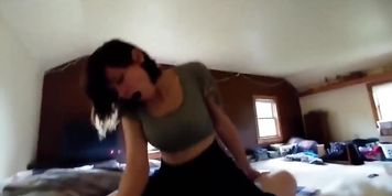 Busty gf gives and recieves