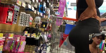 Blacklumptuous Booty in Black Spandex Close-Up  Candid 4k