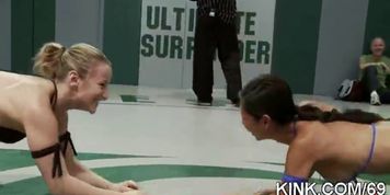 Struggling girl overpowered, suspended, bound - video 3