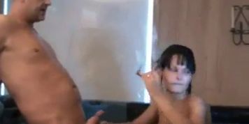 Cute face gf in glasses hardcore home part4 - video 2