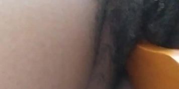 Quarantined: Ebony Hairy Pussy and Favorite Brush