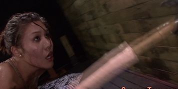 Lesbian slave tied up