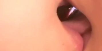 2 Asian Girls In Bikinis Kissing Passionately Sucking Tongues On The Mattre