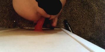 Testing out my suction dildo! (Cheap dildo Anal wall hump! Preview!) (Real Orgasm)