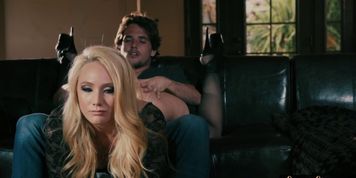Taboo teen in stockings gets jizzed on ass