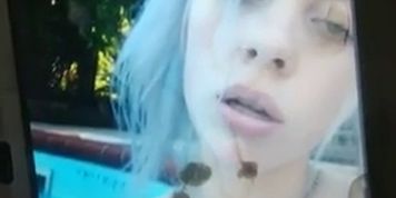Billie eilish cum tribute: double tribute (cumshot 2)