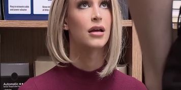 Immoral Officer Strips & Fucks Beautiful Blonde Girl For Stealing Goods
