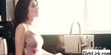 Rosalyn Sphinx gets her hairy pussy licked by Kendra James in the couch (Love Potion)