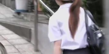 Skinny Asian Schoolgirl In A Nice Uniform Street Sharked.