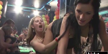 Irresistible babes have fun at the party