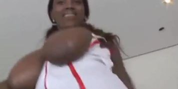 Big tit chocolate Brazilian nurse