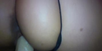 Chubby Ebony Teen Big Ass Tight Pussy Learn Ride Dildo And Finnaly Squirt
