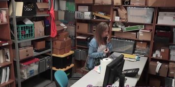 Real shoplifter spunked