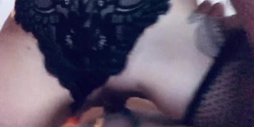 Daddy fucks me into a full orgasm! Watch me rub my pussy while daddy fucks his dirty little  slut