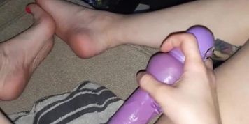 Filming solo, using vibrator and my feet to get off