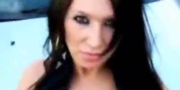 Woman gets fucked on the hood of her boyfriends car
