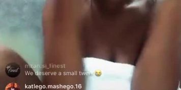Mzansi girl Gee_miny let the towel down and more on IG live