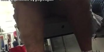 mature upskirt in metro 3
