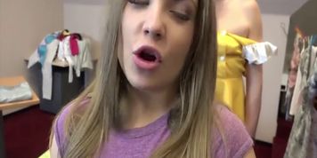 Innocent Teen Seduces Grandpa and Makes him cum on her tongue