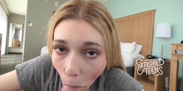 Jessica Marie - Skinny Blonde Demolished By A Mouthful Of Cum