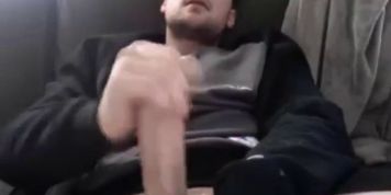 Italian New York Dude On Webcam Sprays a Hot Load