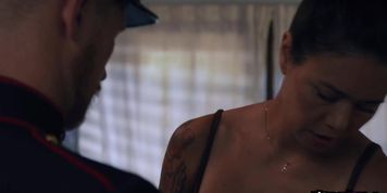 Stepmom makes stepson wear late husbands military uniform but gets aroused (Dana Vespoli, Oliver Flynn)