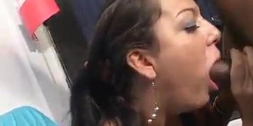 brunette latina tanlines sofa sex hardcore