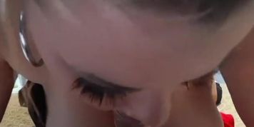 Big titted HG slobbering all over my dick