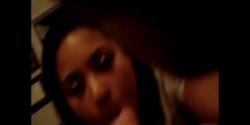 Brief Blowjob from a Busty Mixed Teen AMWF (real)